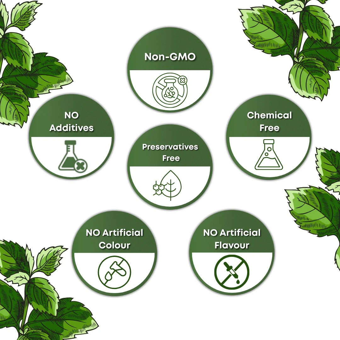 Wild Mint Tea (Safed Pudina) 100% natural pure quality seals - chemical-free, non-GMO and preservative-free