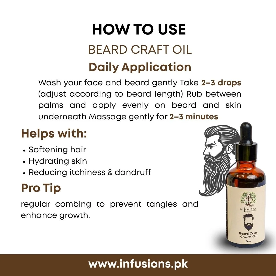 How to use Beard Craft Growth Oil - step-by-step natural hair dyeing directions and application guide