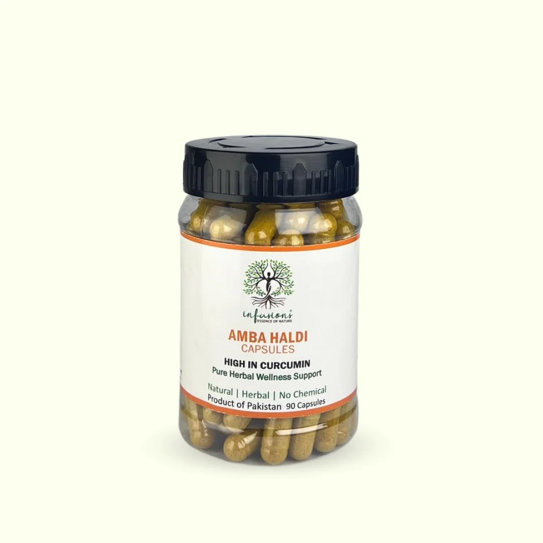 Amba Haldi Capsules jar by Infusions