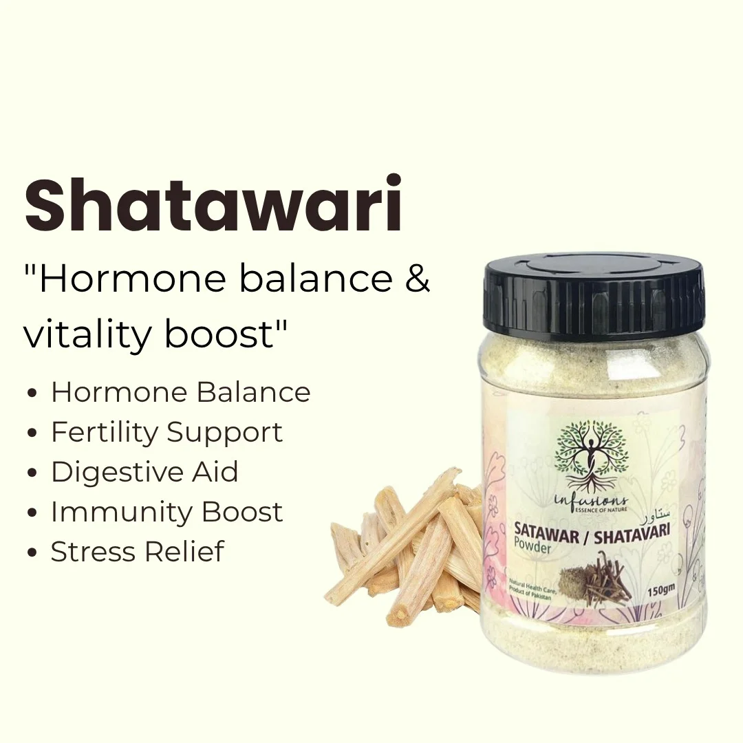 Shatawari key benefits, natural wellness properties and herbal care advantages infographic