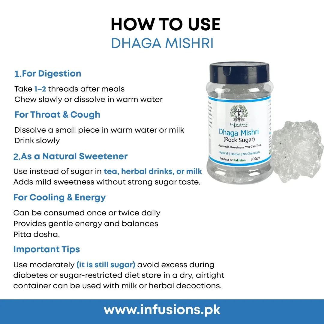 How to use Dhaga Mishri - directions for use, dosage and step-by-step instructions