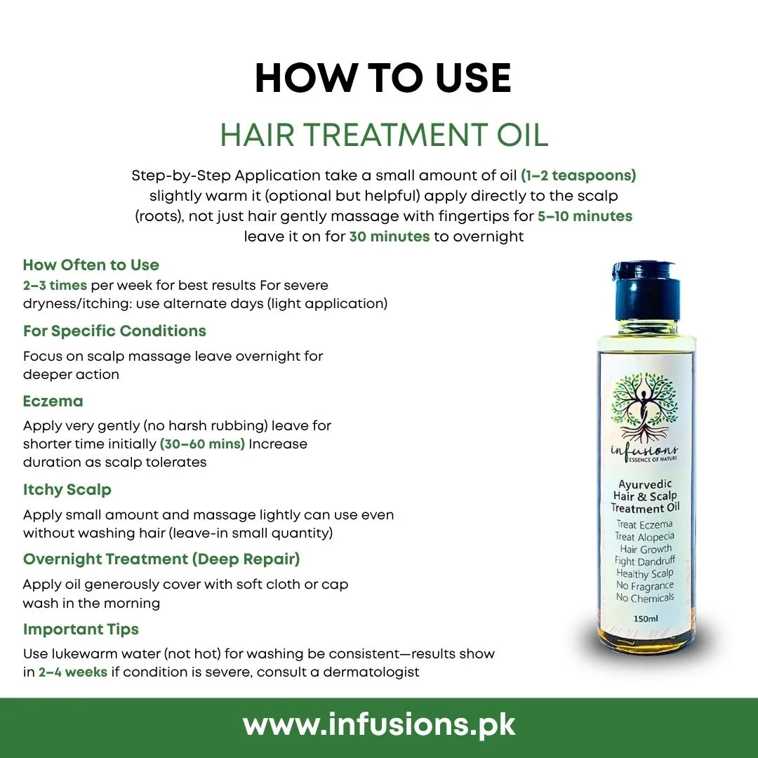 How to apply Hair & Scalp Treatment Oil - step-by-step hair and skin application guide