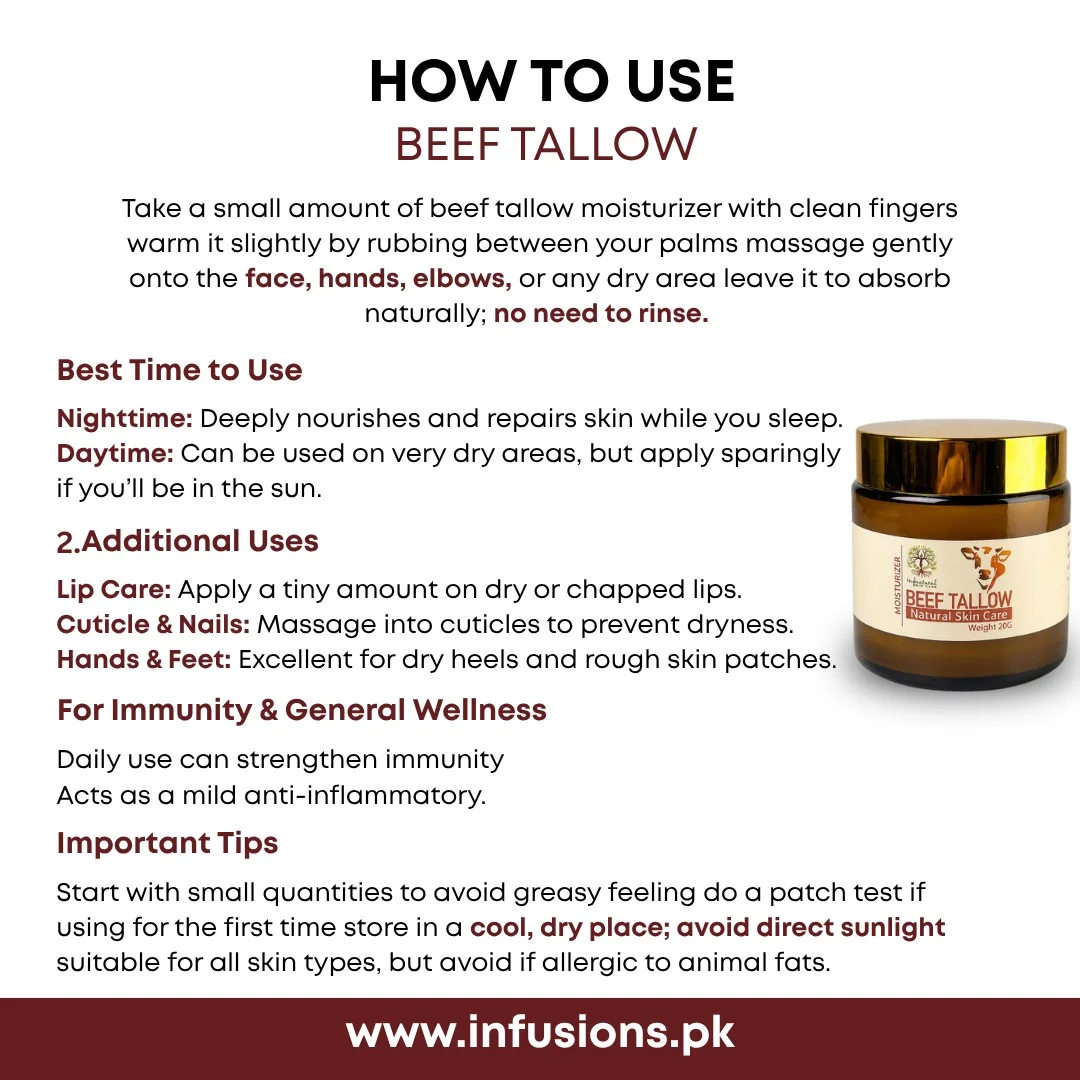 How to apply Beef Tallow - step-by-step hair and skin application guide