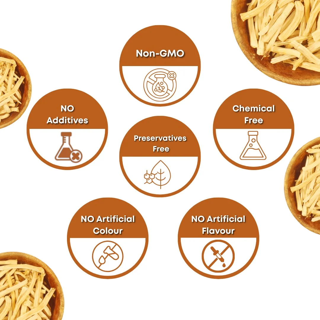 Shatawari authentic herbal texture, organic botanical ingredients and purity assurance