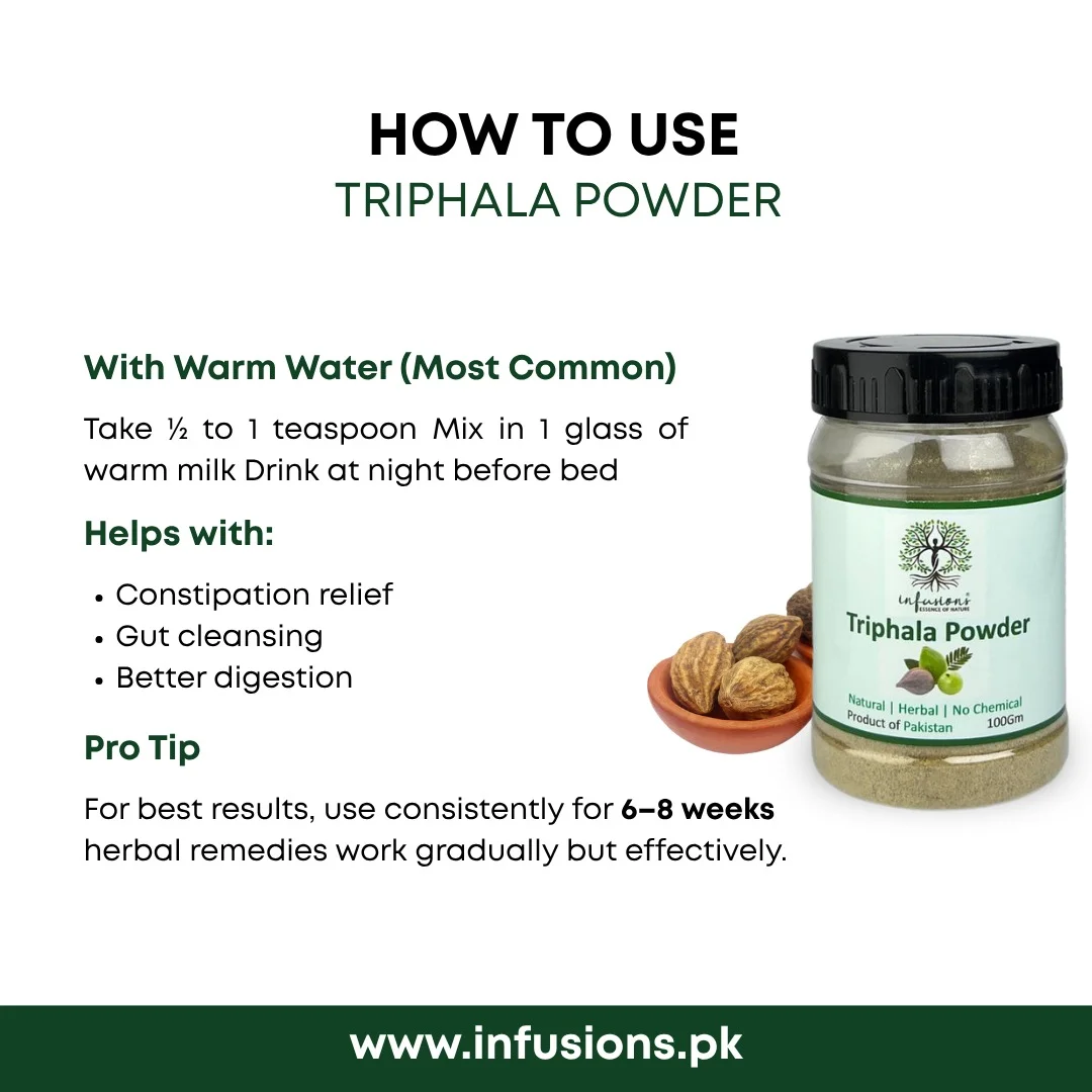 How to use Triphala Powder - directions for use, dosage and step-by-step instructions