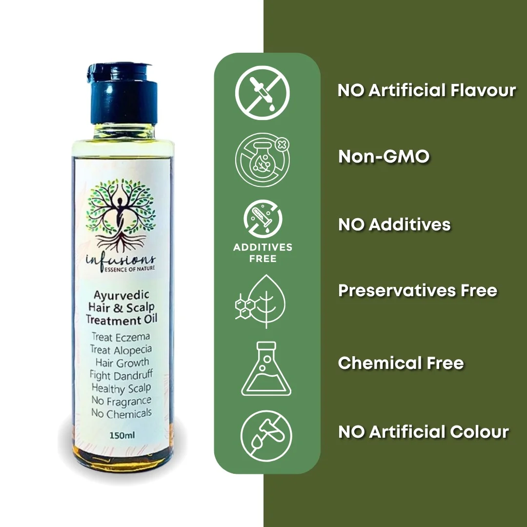 Hair & Scalp Treatment Oil 100% pure cold-pressed quality seals - chemical-free, unrefined and natural