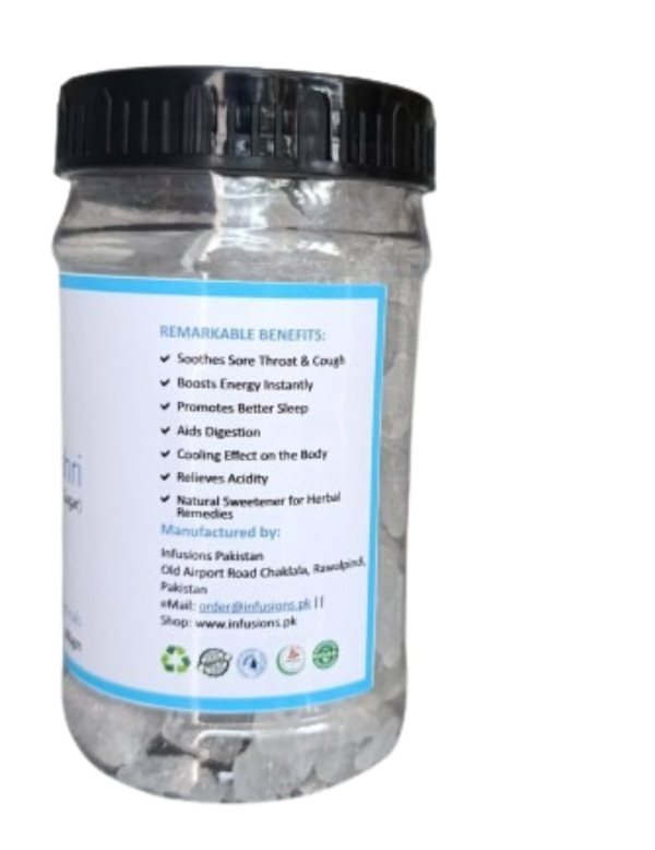 “Infusions Dhaga Mishri (Rock Sugar) – 300 g jar of pure, chemical-free rock sugar crystals”